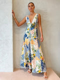 Maxi Dress for Women with Soft Cotton Blend – Stylish Patchwork...