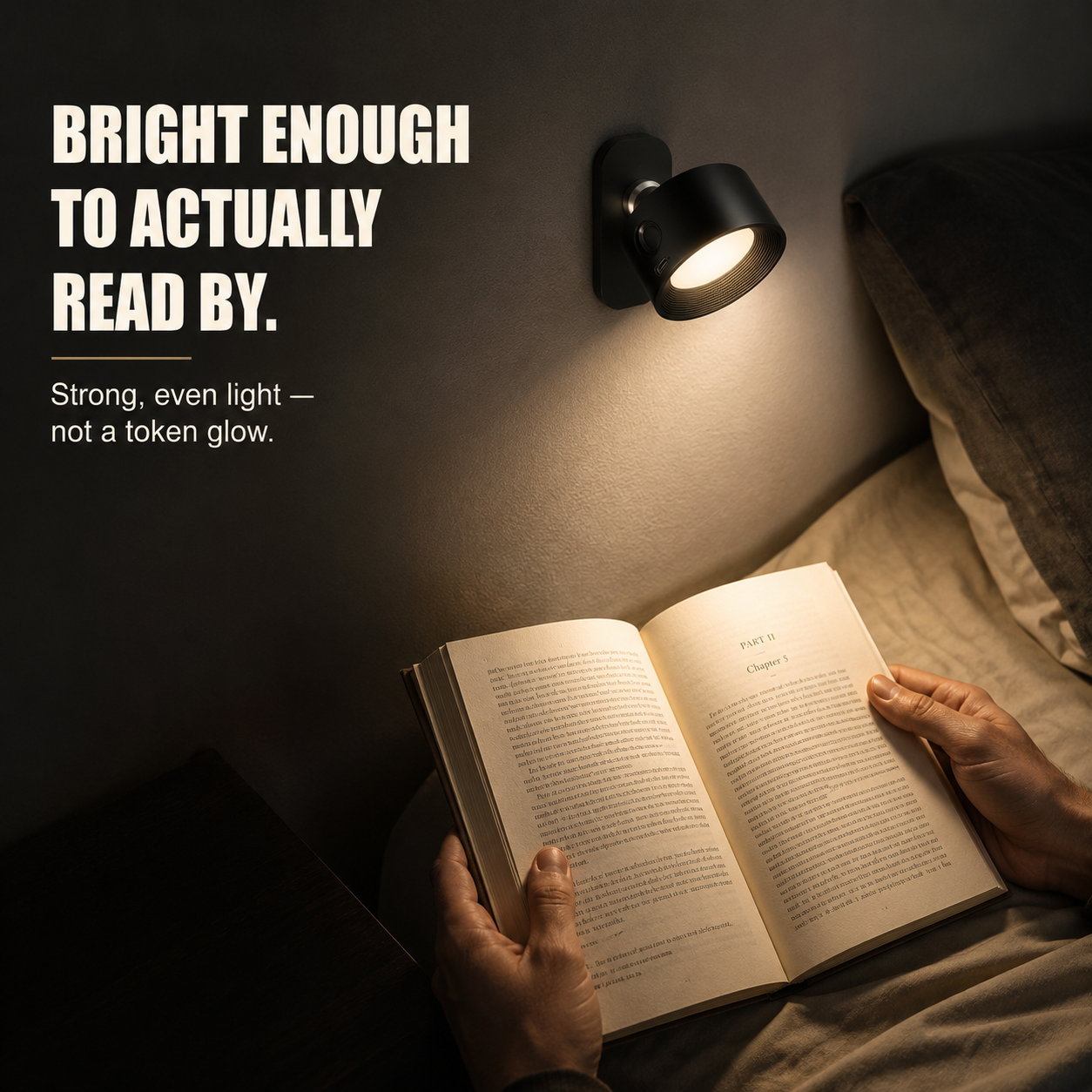 Magnetic Wall Light — 360° Rotatable, Rechargeable Touch Lamp