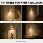 Magnetic Wall Light — 360° Rotatable, Rechargeable Touch Lamp