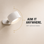 Magnetic Wall Light — 360° Rotatable, Rechargeable Touch Lamp