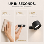 Magnetic Wall Light — 360° Rotatable, Rechargeable Touch Lamp
