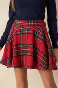 Women's Make It Fun Red Multi Plaid Flared Mini Skirt | 100% Polyester 0