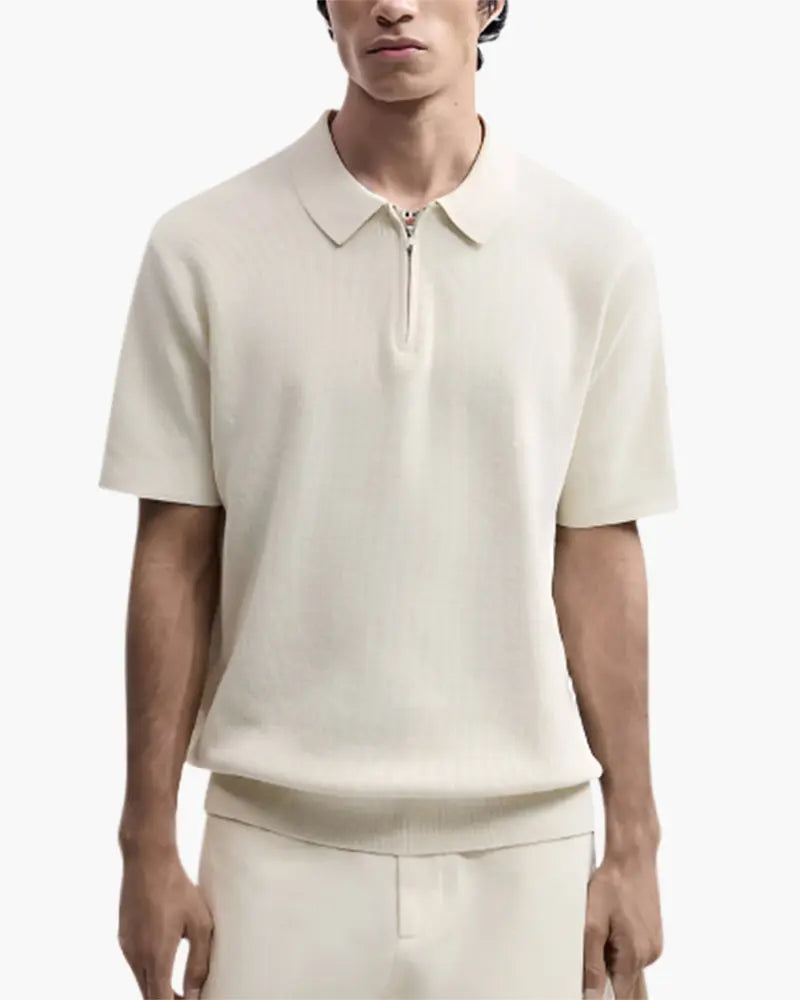 Women's Marbella Zip Up Polo | Material: Cotton & Polyester 1