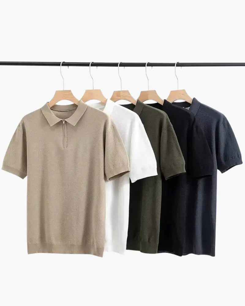 Women's Marbella Zip Up Polo | Material: Cotton & Polyester 6
