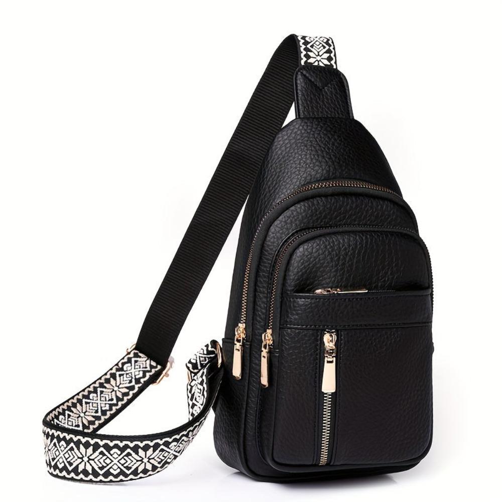 Margaret Collection | Black Crossbody Bag for Women with Adjustable Strap | Stylish Vegan Leather for Everyday Use