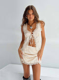 Women's Mavie Satin Set Champagne | Matching satin set 0