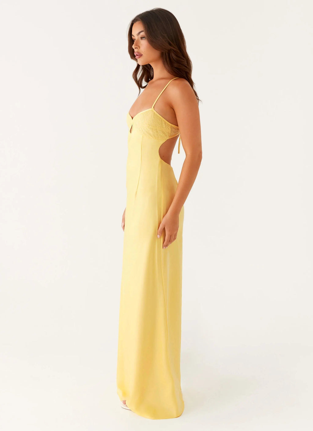 Women's Maxi Dress with Sweetheart Neckline & Keyhole Detail | Luxurious Lace for Effortless Elegance - Women's | Sweeth 1