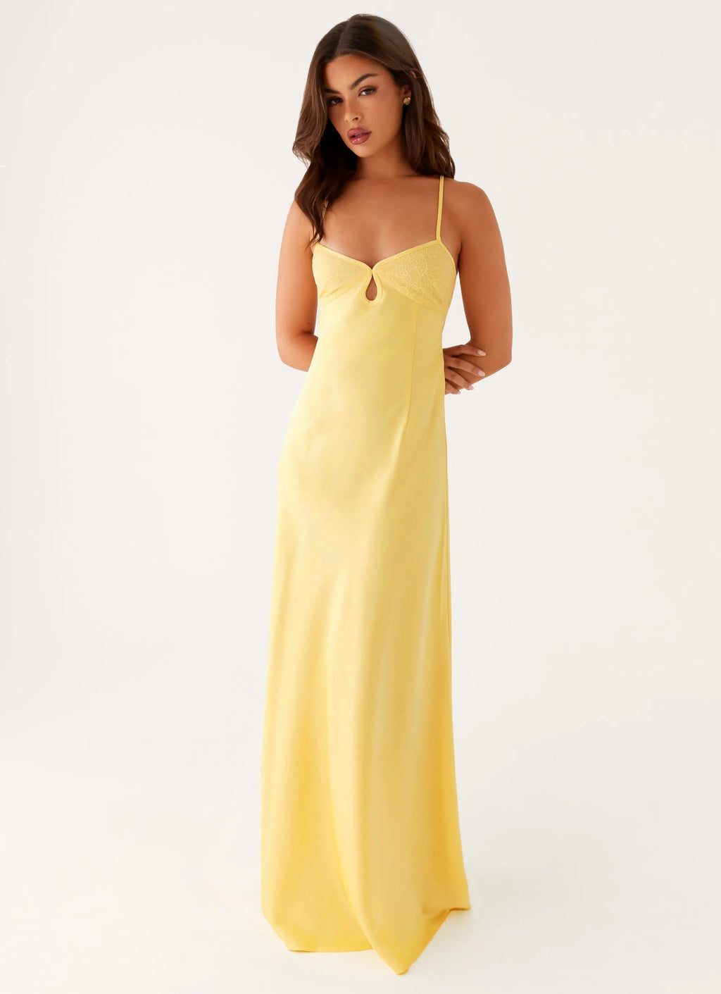 Women's Maxi Dress with Sweetheart Neckline & Keyhole Detail | Luxurious Lace for Effortless Elegance - Women's | Sweeth 4
