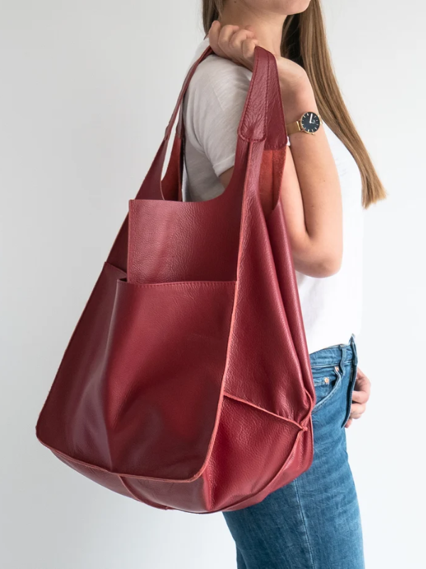 Maxine Collection | Leather Tote Bag with Durable PU Design | Stylish Beach Bag for Everyday Use