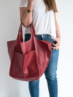 Maxine Collection | Leather Tote Bag with Durable PU Design | Stylish Beach Bag for Everyday Use