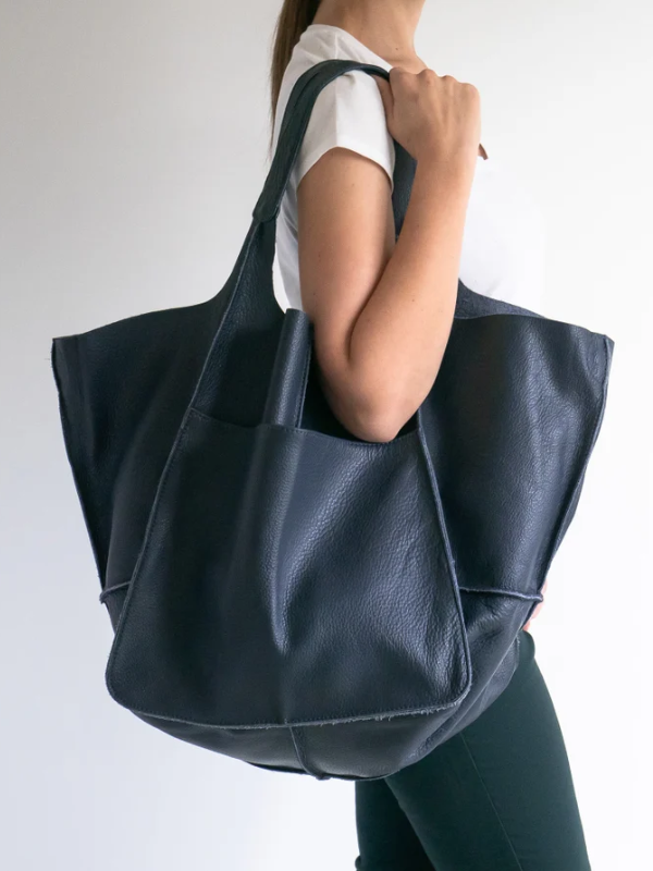 Maxine Collection | Leather Tote Bag with Durable PU Design | Stylish Beach Bag for Everyday Use
