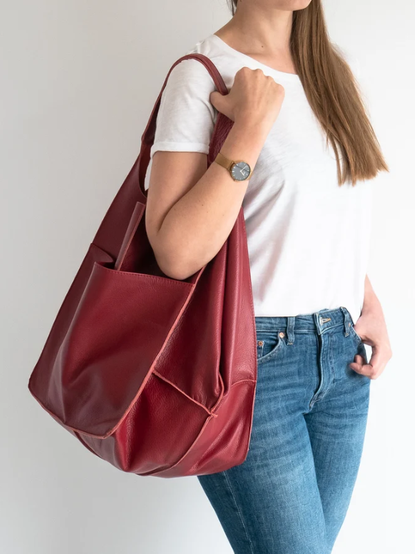 Maxine Collection | Leather Tote Bag with Durable PU Design | Stylish Beach Bag for Everyday Use