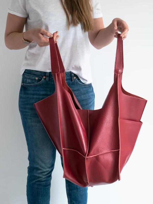Maxine Collection | Leather Tote Bag with Durable PU Design | Stylish Beach Bag for Everyday Use