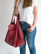 Maxine Collection | Leather Tote Bag with Durable PU Design | Stylish Beach Bag for Everyday Use