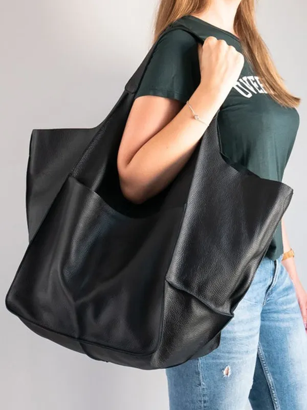Maxine Collection | Leather Tote Bag with Durable PU Design | Stylish Beach Bag for Everyday Use