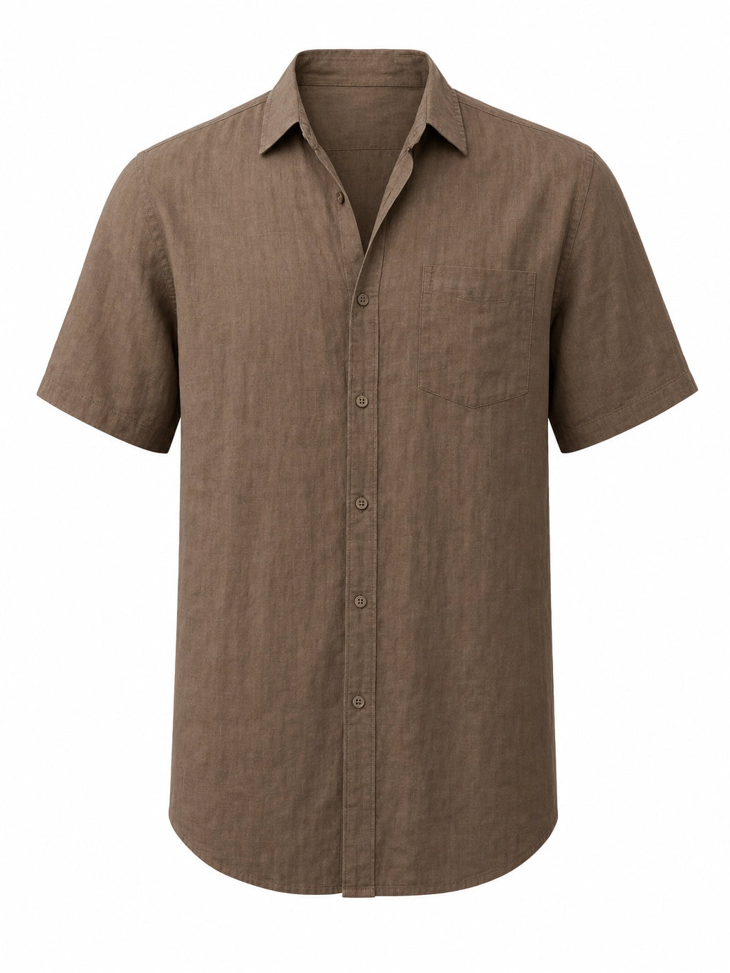 Men's Ice Silk Linen Shirt – Summer Casual Short Sleeve Sun...