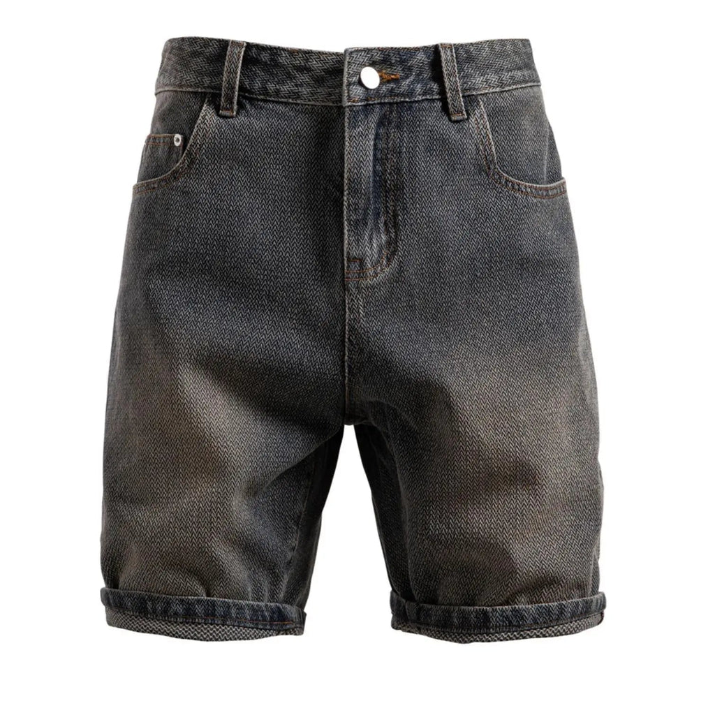 Men Summer Retro Casual Denim Shorts Slim Fit Comfortable Denim Shorts