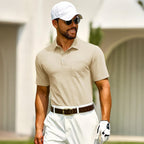 Men's Cotton Polo Shirts - Breathable Short Sleeve Golf Tee
