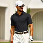 Men's Cotton Polo Shirts - Breathable Short Sleeve Golf Tee