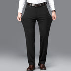 Women's Men’s Elastic Business Pants with Fleece Lining | Length: Full length 3