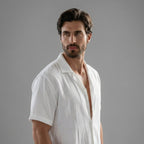 Men's Outfit | Short Sleeve Linen Summer Set with Breathable Fabric | Stylish Comfort for Warm Weather