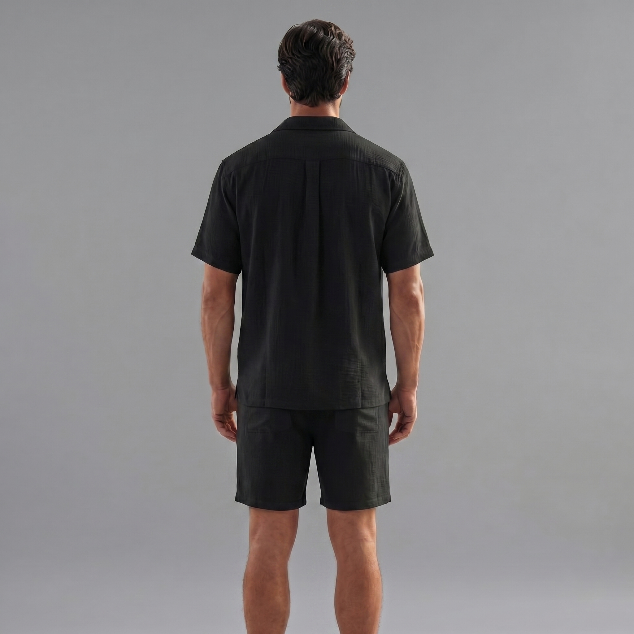 Men's Outfit | Short Sleeve Linen Summer Set with Breathable Fabric | Stylish Comfort for Warm Weather