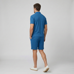 Men's Polo Shirts Set with Quarter-Zip Design & Tailored Shorts | Stylish Comfort for Warm Weather