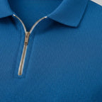 Men's Polo Shirts Set with Quarter-Zip Design & Tailored Shorts | Stylish Comfort for Warm Weather
