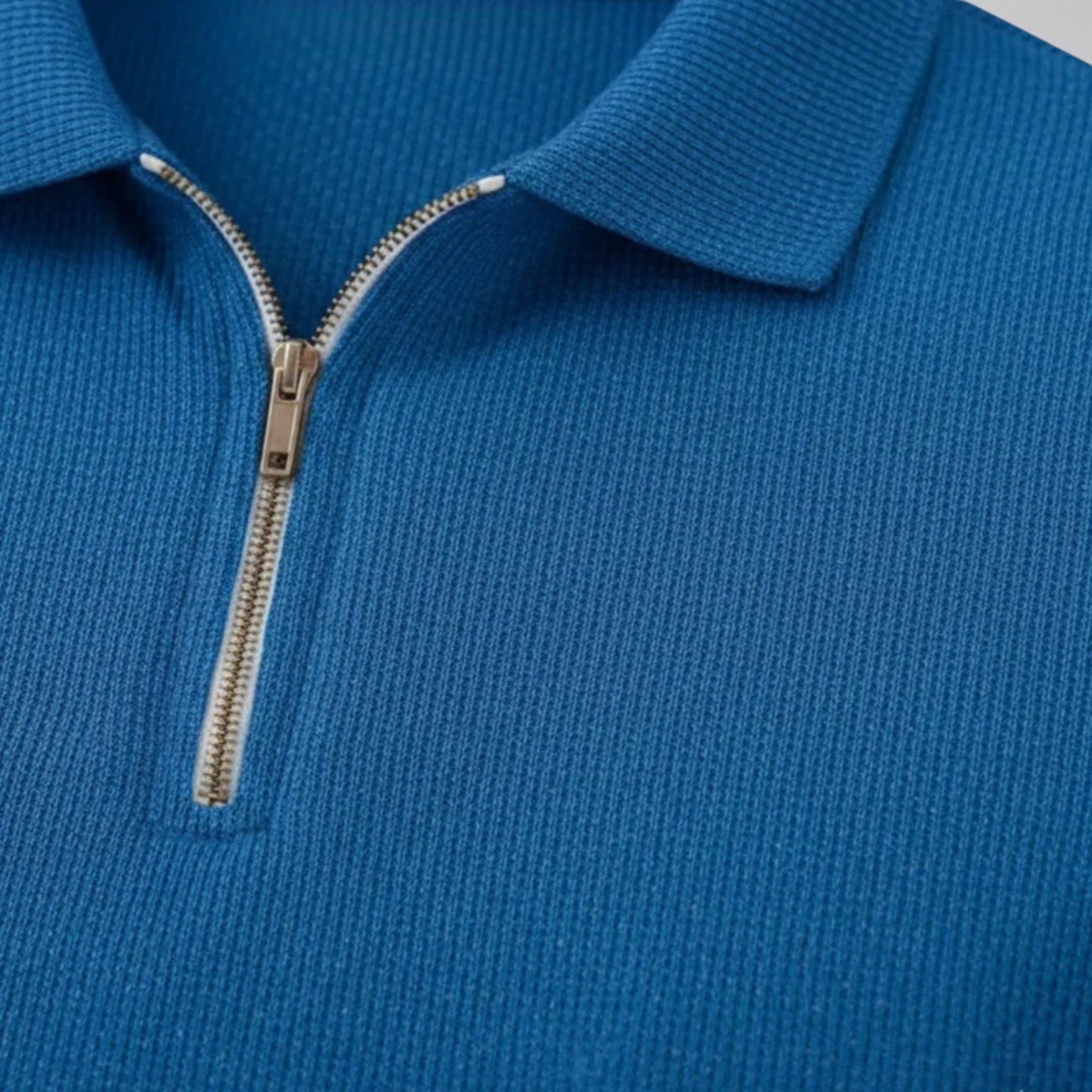 Men's Polo Shirts Set with Quarter-Zip Design & Tailored Shorts | Stylish Comfort for Warm Weather