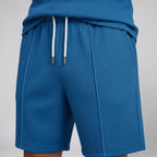 Men's Polo Shirts Set with Quarter-Zip Design & Tailored Shorts | Stylish Comfort for Warm Weather