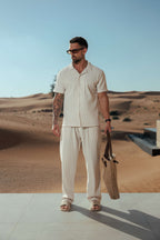 Men's Summer Pleated Shirt with Lightweight Breathable Fabric | Effortless Style for Warm Weather Comfort