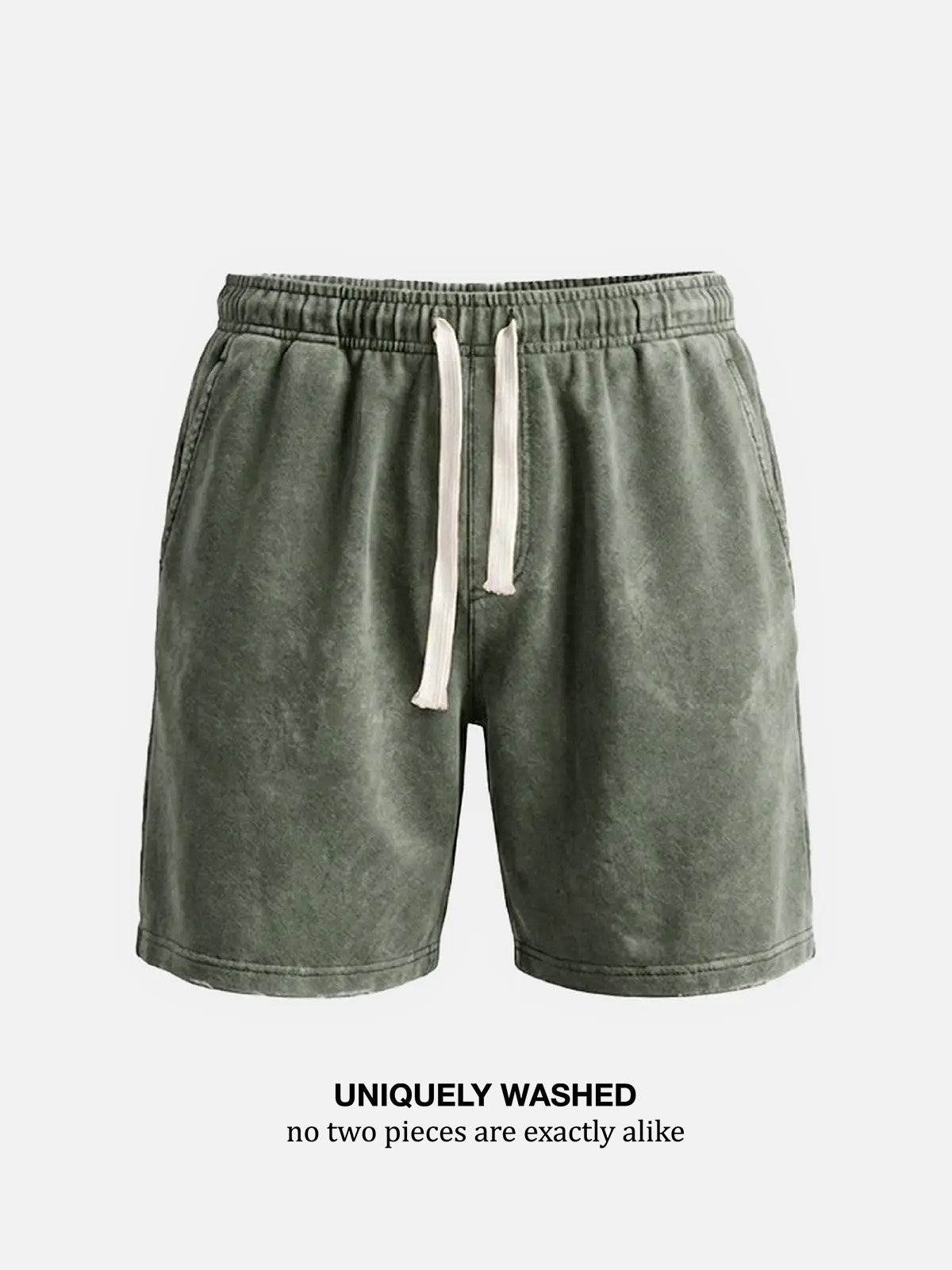 Men's Washed Cotton Drawstring Shorts