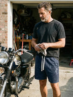 Men's Washed Cotton Drawstring Shorts