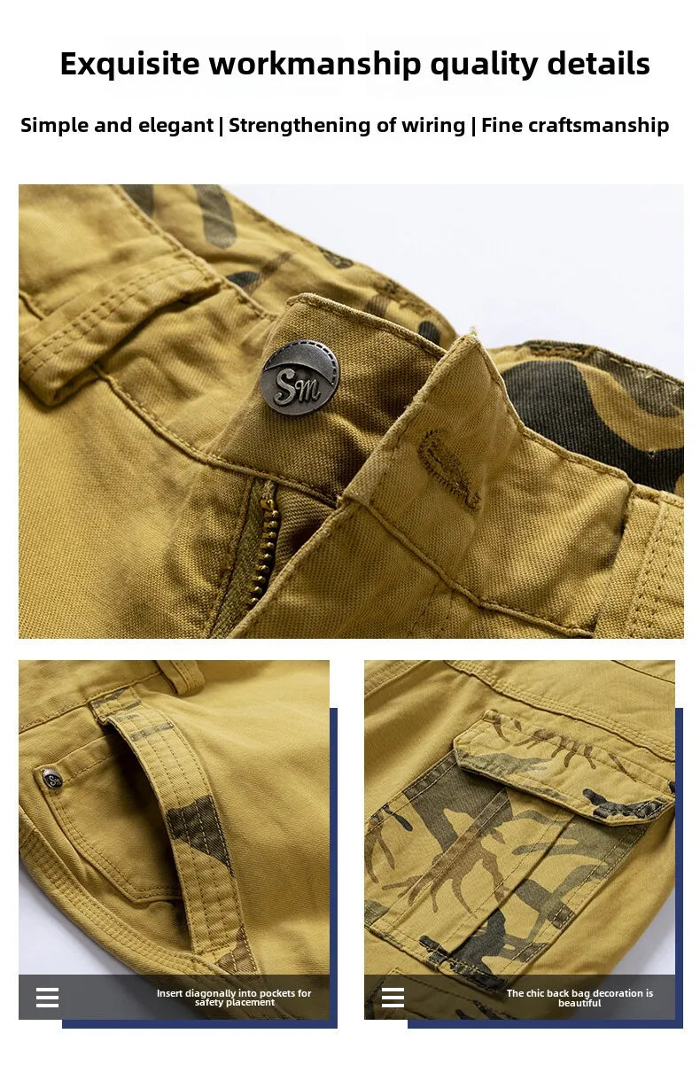 Men’s Workwear Cargo Shorts – Summer 2025 Outdoor Utility Pants | Durable, Breathable, Multi-Pocket