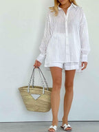 Mila Collection | Women's Dress with Balloon Sleeves & Elastic Waistband | Effortless Summer Style for Comfortable Days