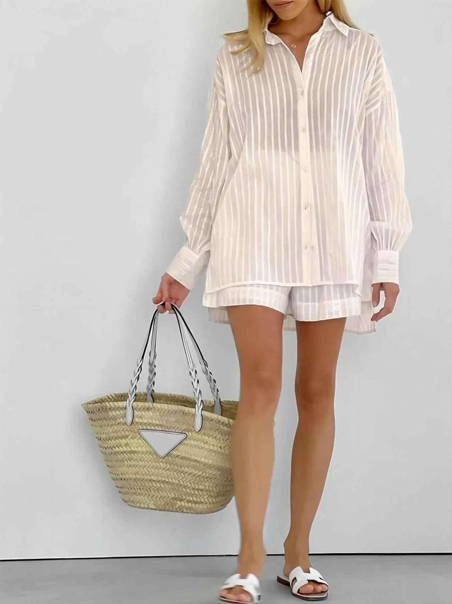Mila Collection | Women's Dress with Balloon Sleeves & Elastic Waistband | Effortless Summer Style for Comfortable Days