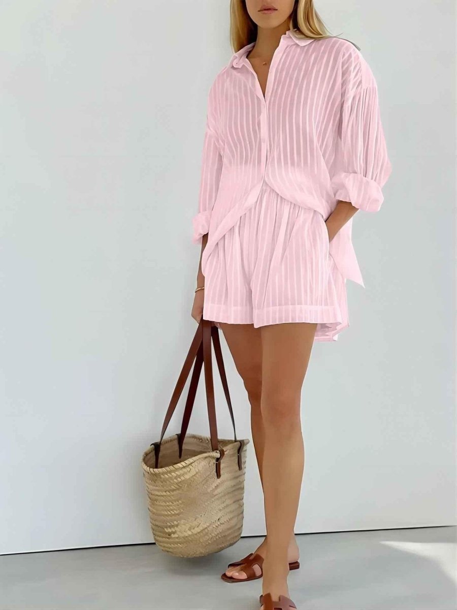 Mila Collection | Women's Dress with Balloon Sleeves & Elastic Waistband | Effortless Summer Style for Comfortable Days