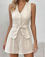 Mira | Women's Loungewear Two Piece Set with Sleeveless Top & Casual Shorts for Effortless Summer Style