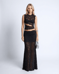 Monaco Collection | Women's Black Lace Two-Piece Set with Elegant Design | Chic Outfit for Formal Occasions