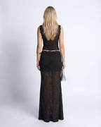 Monaco Collection | Women's Black Lace Two-Piece Set with Elegant Design | Chic Outfit for Formal Occasions