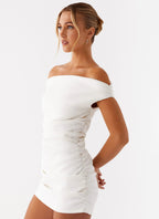 Morgan Collection | Off Shoulder Mini Dress with Luxurious Stretch Fabric | Elegant Fit for Night Out - Women's 4