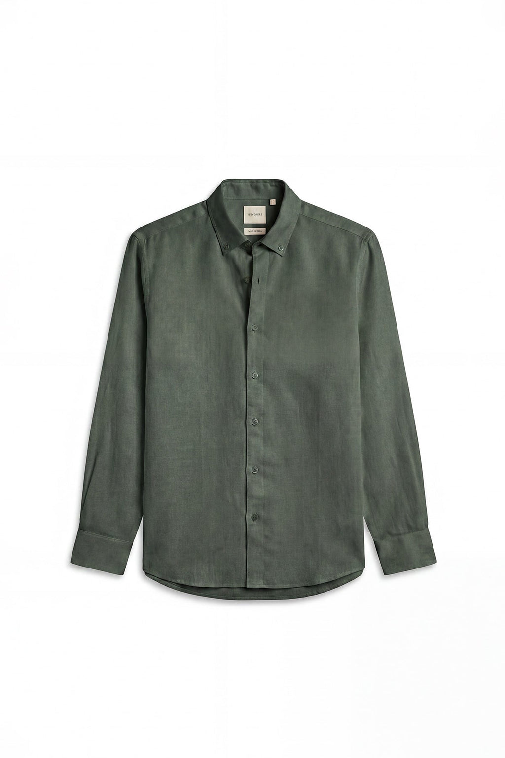 Moss Valley | Men's Dress Shirt in Olive Linen with Breathable Fabric | Lightweight Comfort for Everyday Wear