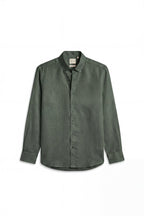 Moss Valley | Men's Dress Shirt in Olive Linen with Breathable Fabric | Lightweight Comfort for Everyday Wear
