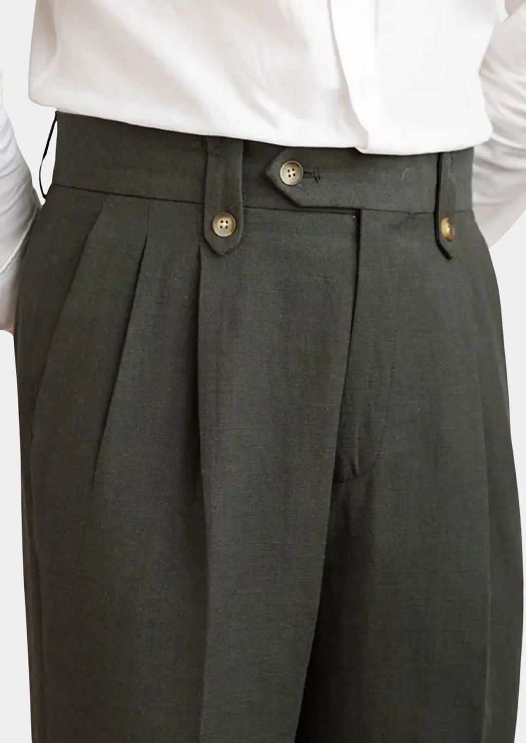 Women's Napoli Pleated Coastal Trousers - Olive 3