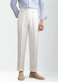 Women's Napoli Pleated Coastal Trousers - White 0