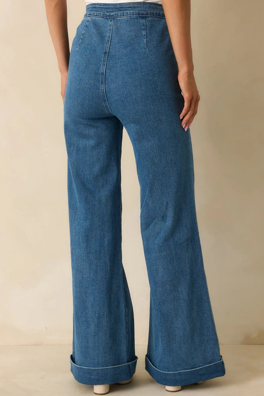 Women's Nautical By Nature Indigo Stretch High Waisted Wide Leg Jeans | 85% Cotton 6