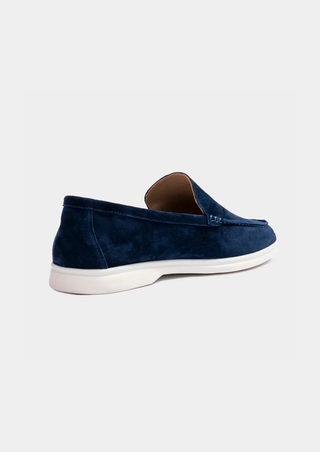 Women's Navy Blue Classic Suede Loafers 1