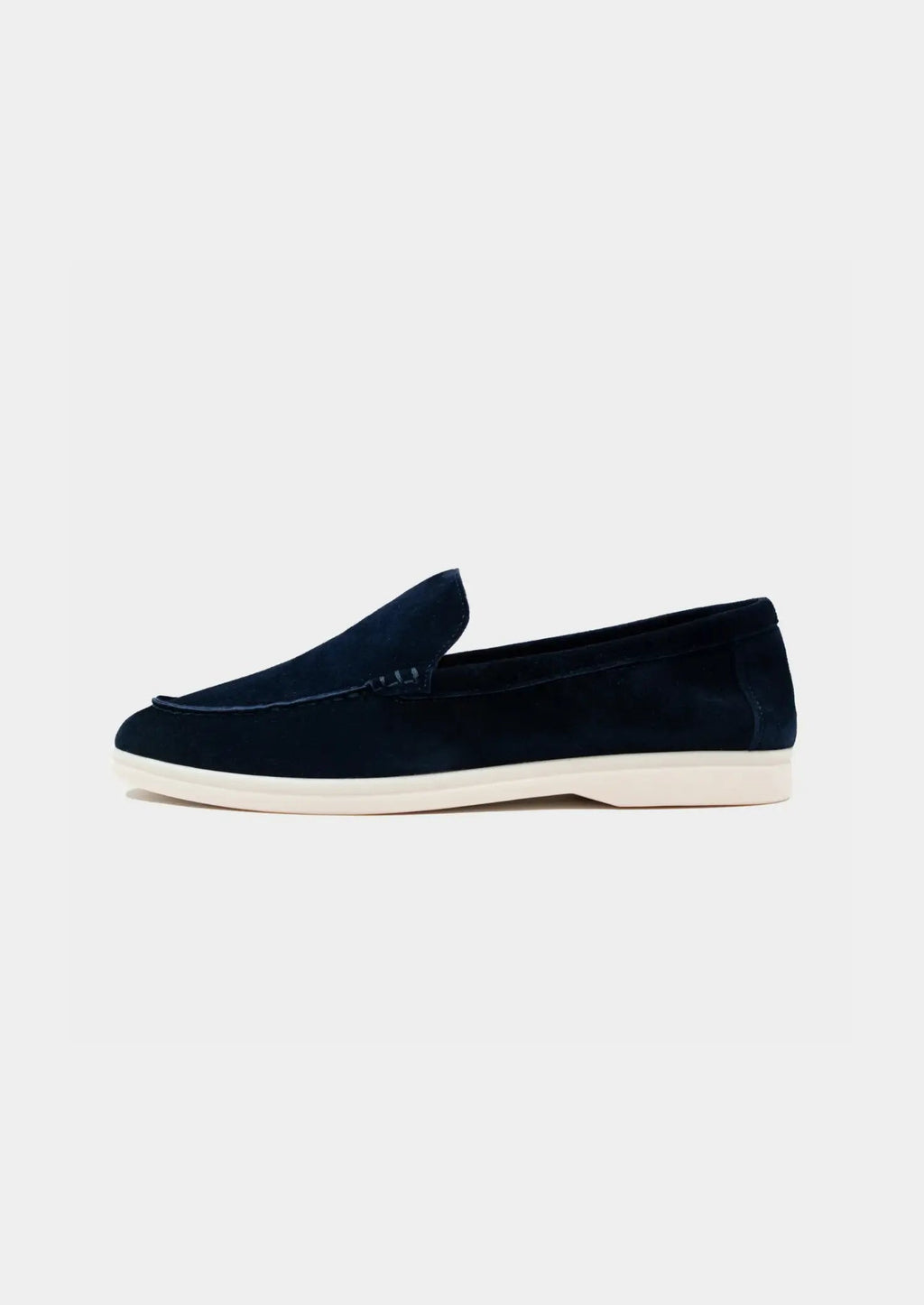 Women's Navy Blue Classic Suede Loafers 2