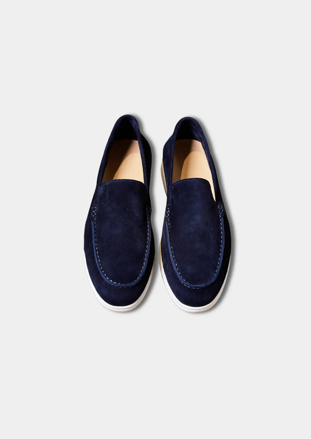 Women's Navy Blue Classic Suede Loafers 3
