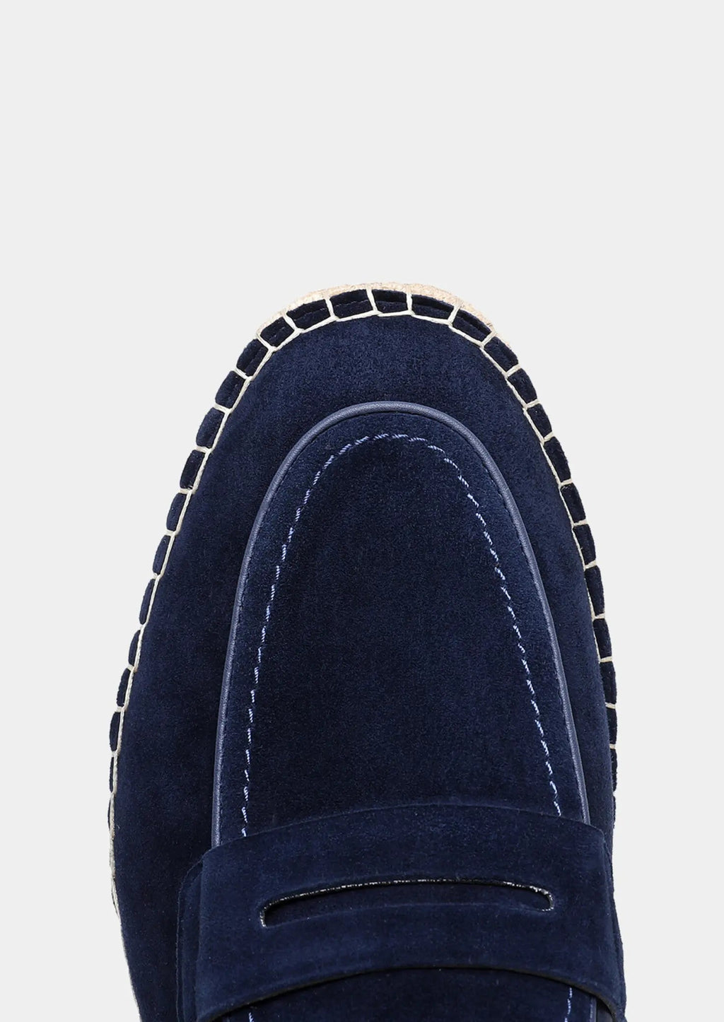 Women's Navy Blue Suede Penny Seaside Espadrilles 1